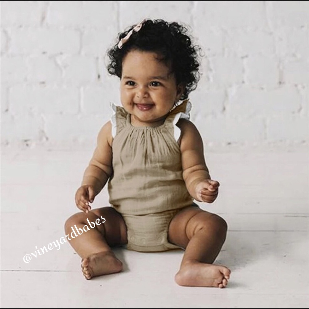 Buttercup Ruffle Embroidered Romper
